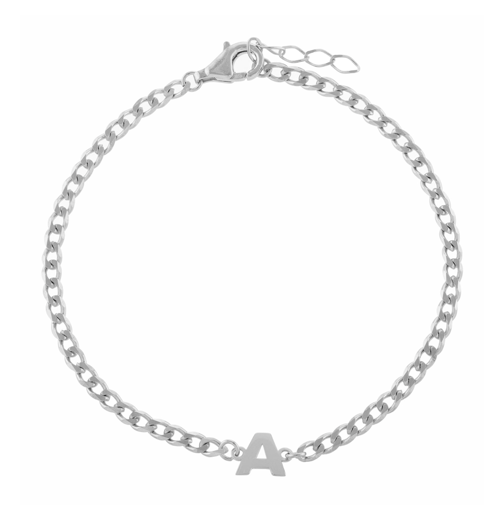 Personalized Initial Curblink Bracelet