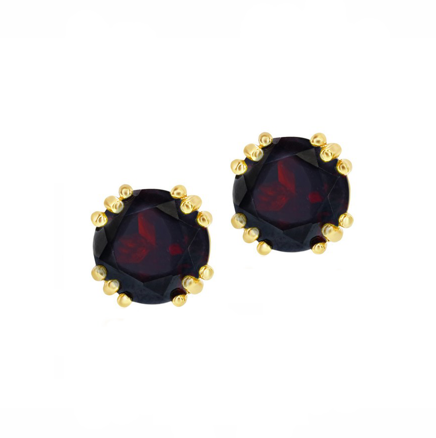 Claw Birthstone Stud Earrings (Available in 12 Colors)