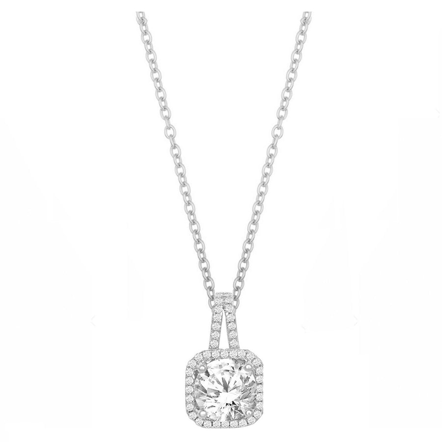 Cushion Halo Double Bale Necklace