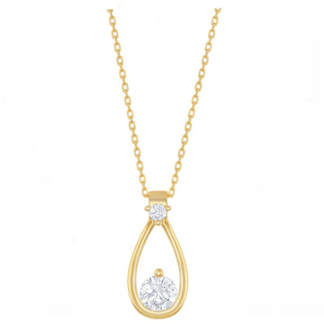Pear-Shaped Double Sparkle Necklace