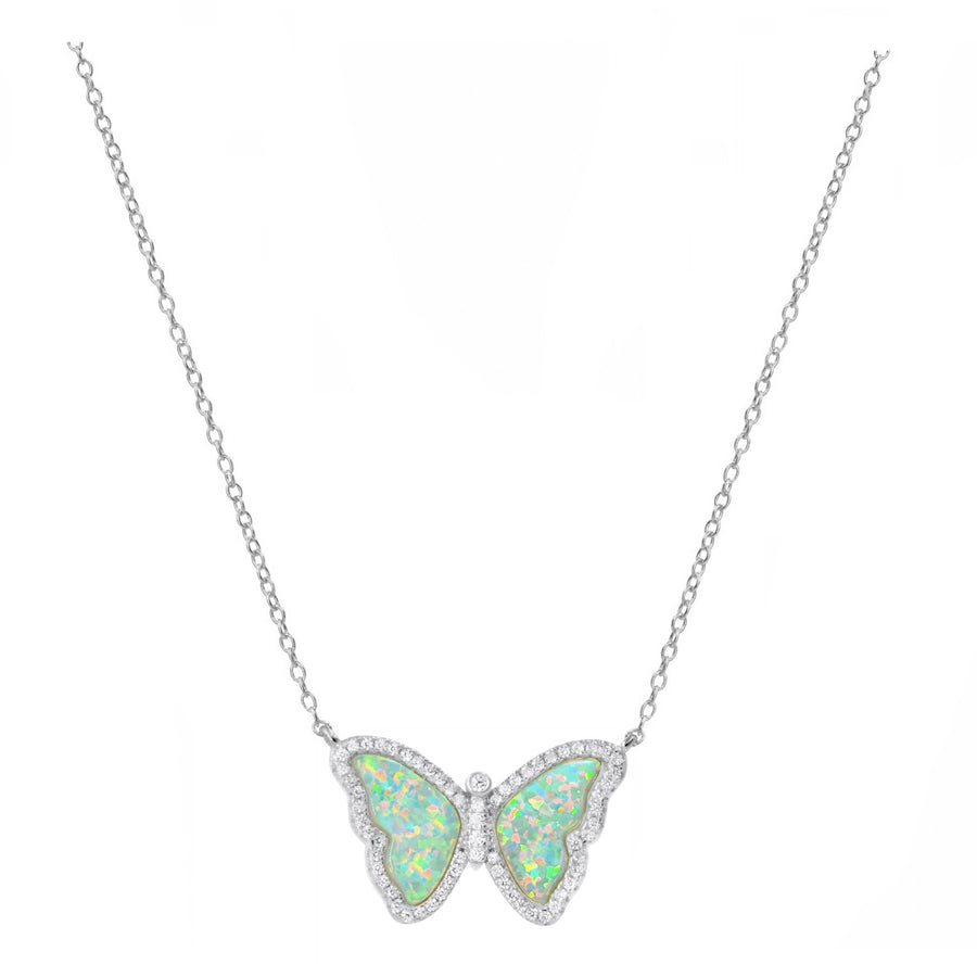 Opal Butterfly Necklace (Available in 10 Colors)