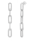 Sparkle Paperclip Drop Earrings