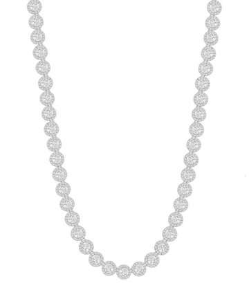 Round Halo Necklace