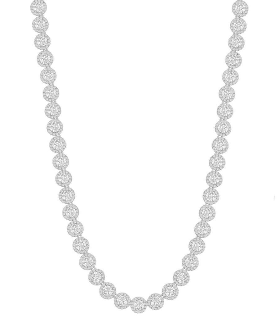 Round Halo Necklace