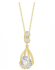 Pear-Shaped Round Spinning Necklace