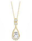 Pear-Shaped Round Spinning Necklace
