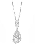 Pear-Shaped Round Spinning Necklace