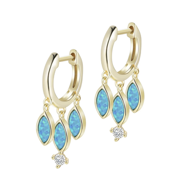 Opal Shaker Huggie Earrings (Available in 6 Colors)
