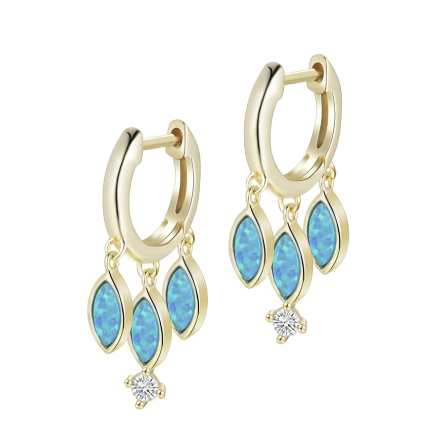 Opal Shaker Huggie Earrings (Available in 6 Colors)