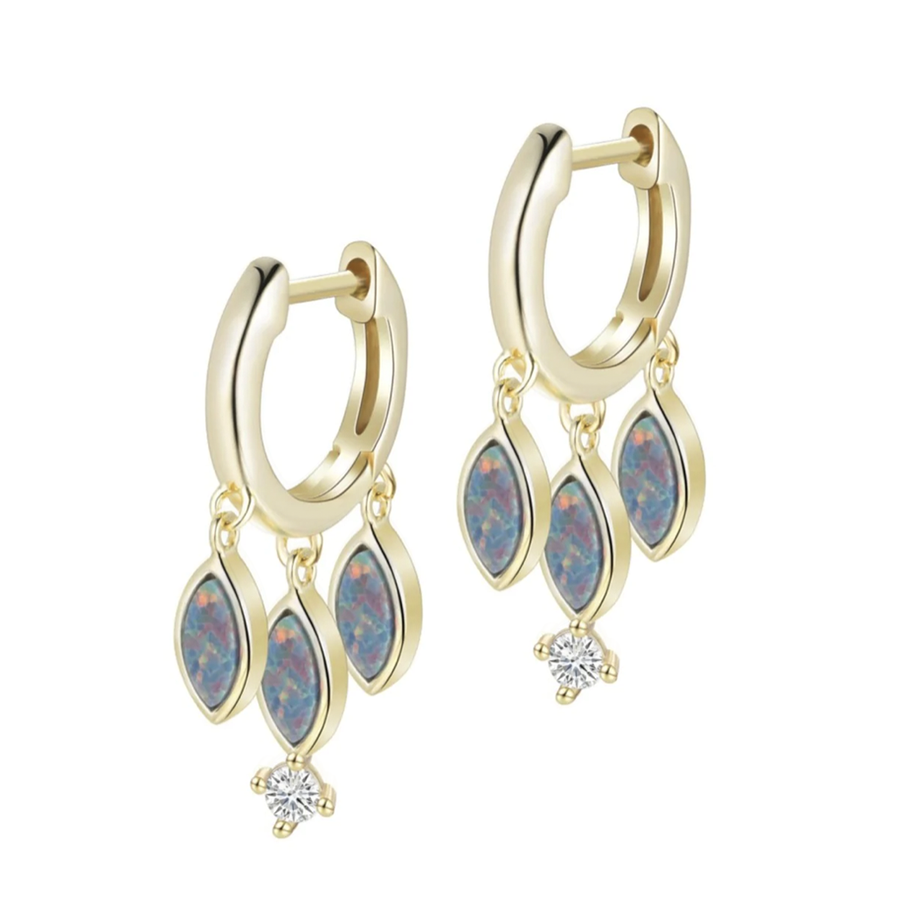 Opal Shaker Huggie Earrings (Available in 6 Colors)