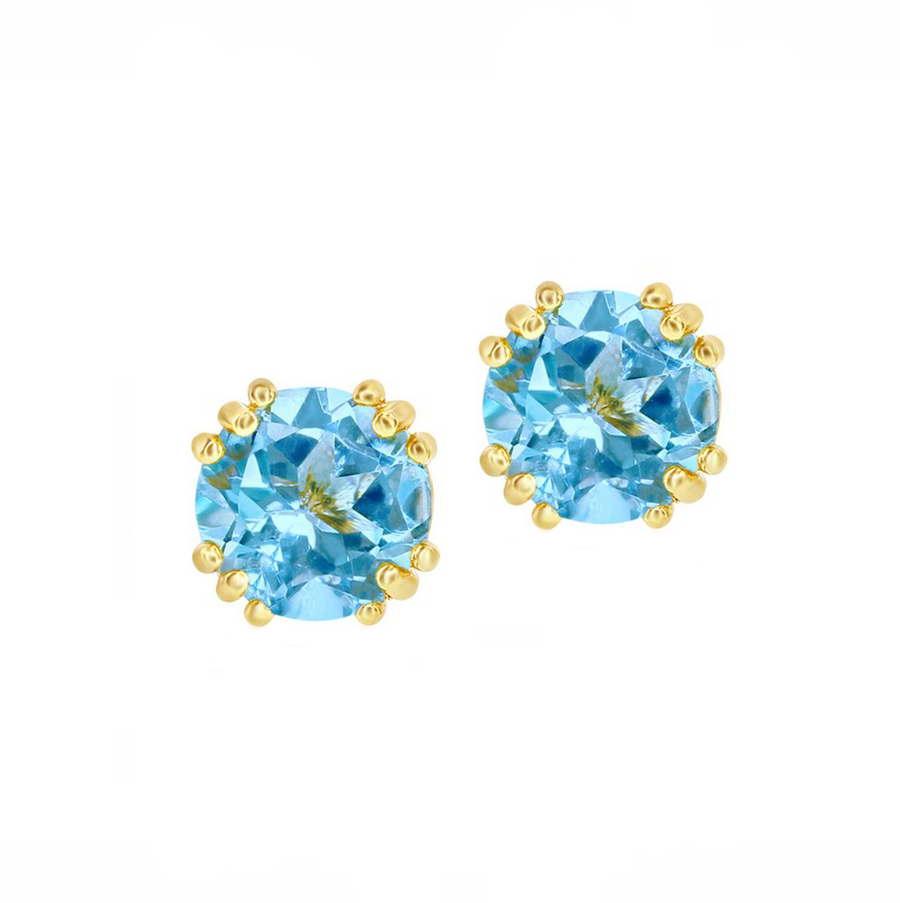 Claw Birthstone Stud Earrings (Available in 12 Colors)