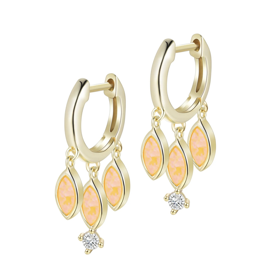 Opal Shaker Huggie Earrings (Available in 6 Colors)