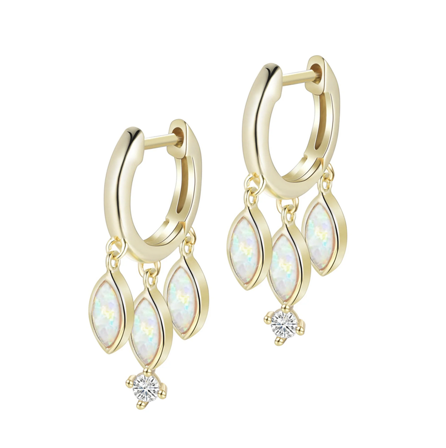 Opal Shaker Huggie Earrings (Available in 6 Colors)