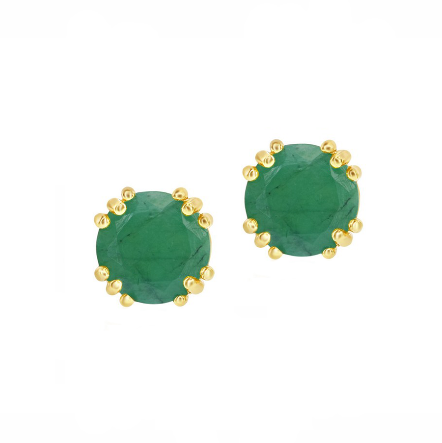 Claw Birthstone Stud Earrings (Available in 12 Colors)