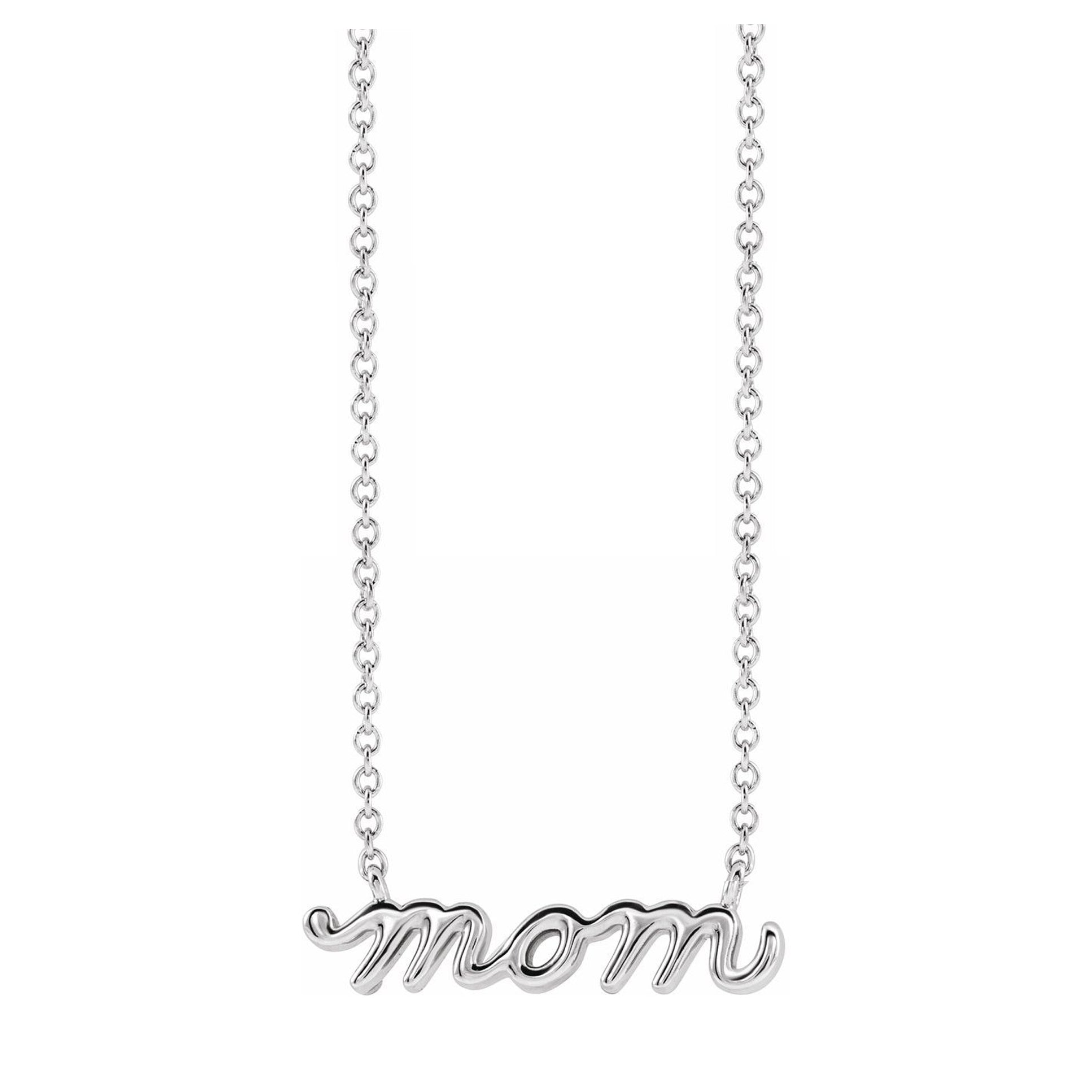 Mom Script Necklace