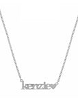 Personalized Horizontal Name Necklace with Heart