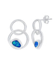 Double Circle Opal Accent Earrings (Available in 2 Colors)