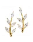 Olive Branch Crawler Earrings