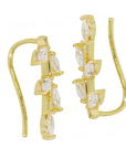 Olive Branch Crawler Earrings