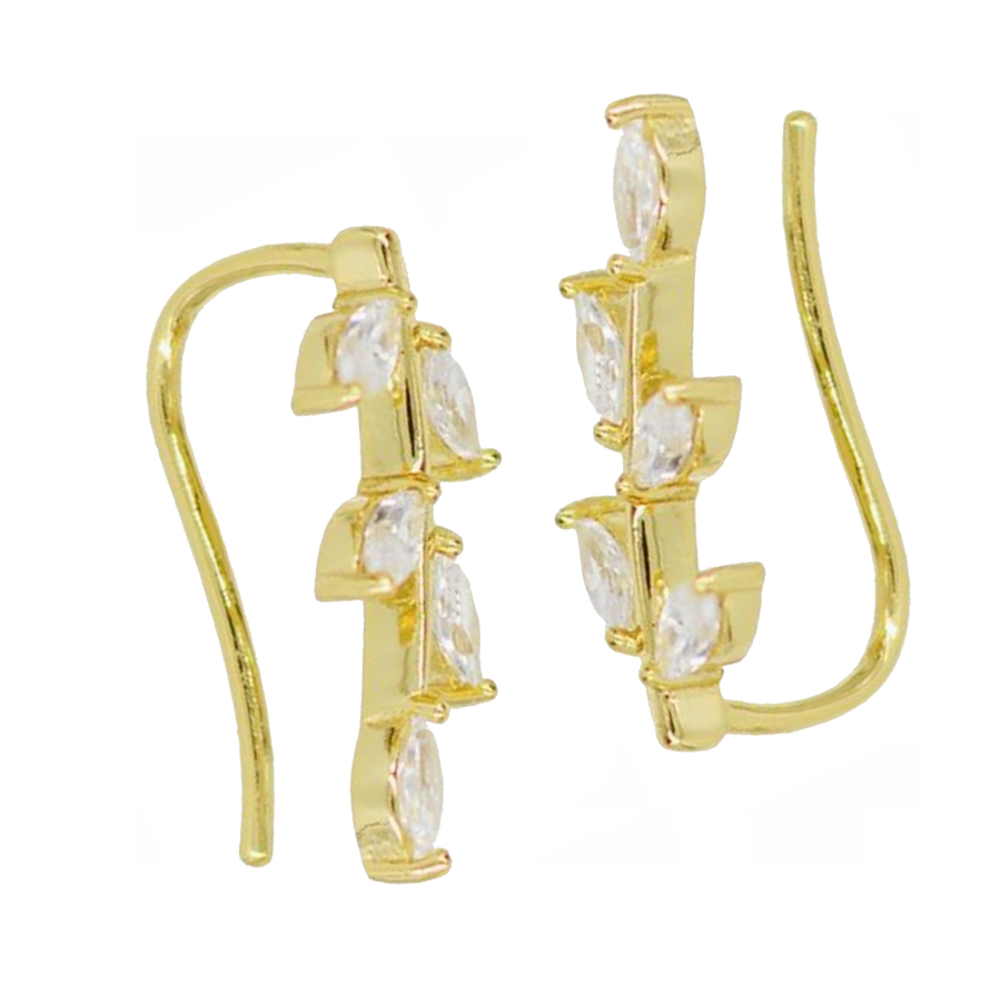 Olive Branch Crawler Earrings