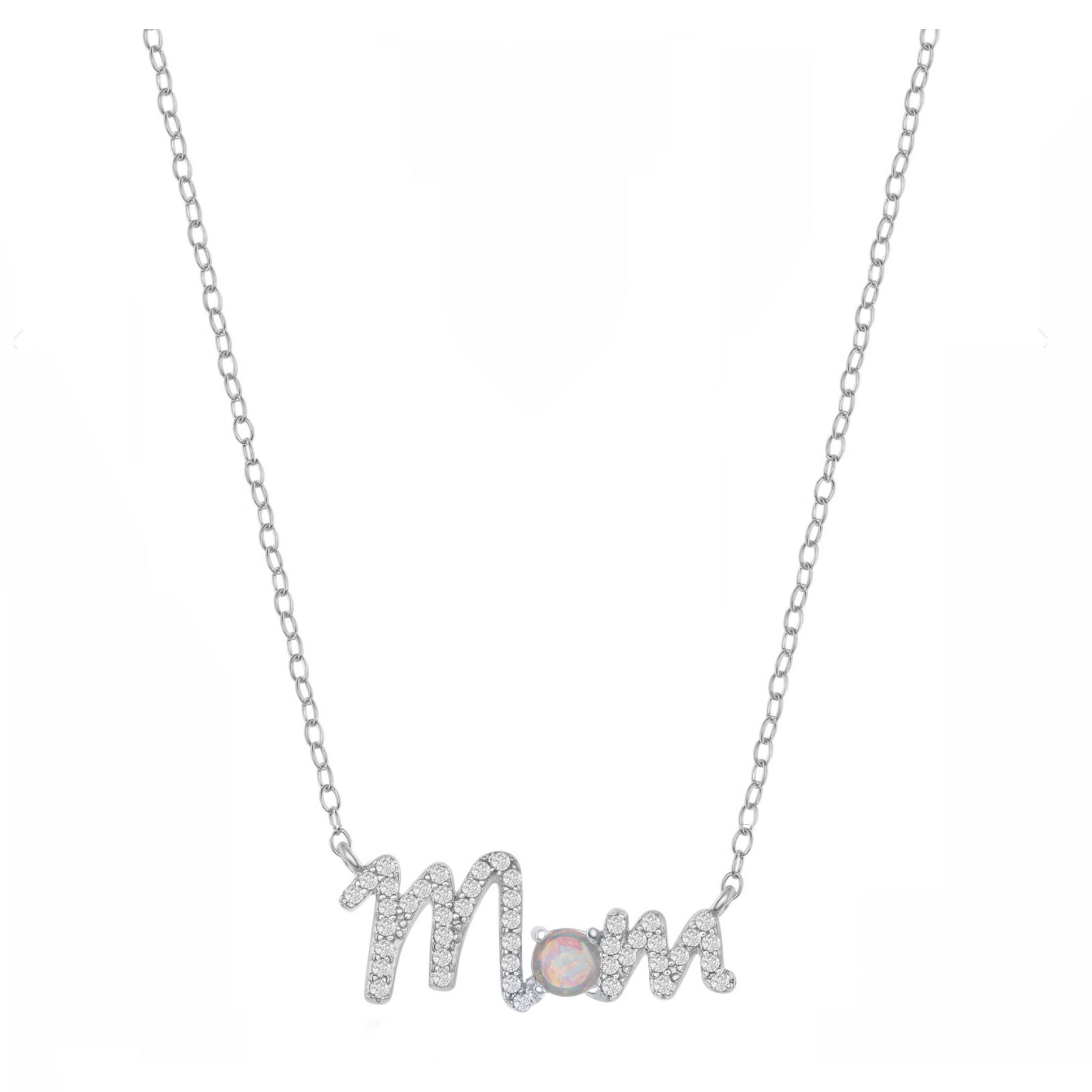 Sparkle Opal Mom Necklace