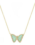 Opal Butterfly Necklace (Available in 10 Colors)