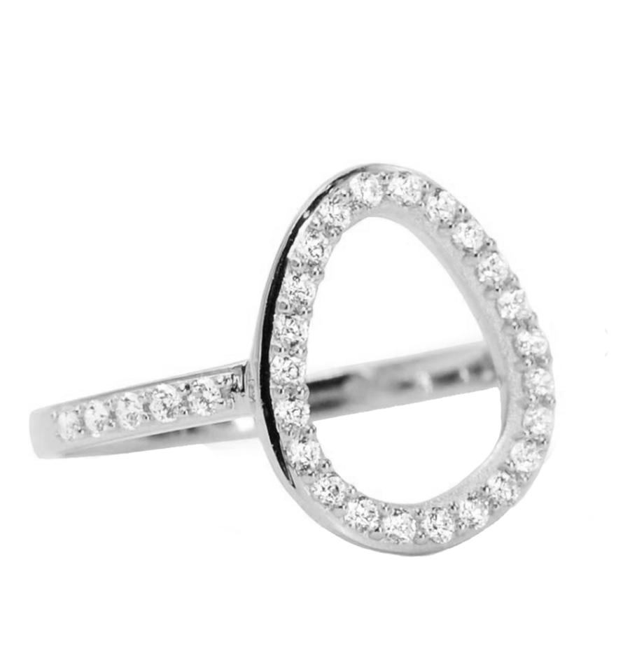 Sparkle Pebble Outline Ring