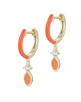 Enamel Opal Huggies Earrings (Available in 4 Colors)