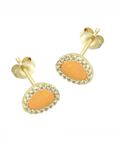 Opal Pebble Stud Earrings (Available in 10 Colors)