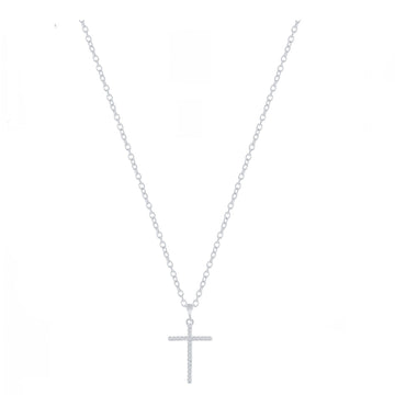 Pave Diamond Cross Necklace