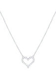 Pave Heart Outline Necklace