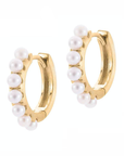 Pearl Huggie Earrings