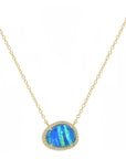 Blue Opal Pebble Necklace (Available in 5 Colors)