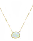 Blue Opal Pebble Necklace (Available in 5 Colors)