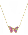 Opal Butterfly Necklace (Available in 10 Colors)