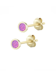 Opal Round Stud Earrings (Available in 7 Colors)