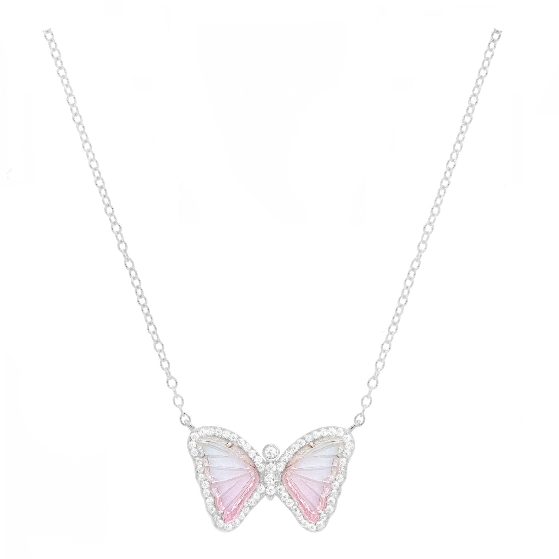 Cherry Blossom Butterfly Necklace