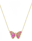 Opal Butterfly Necklace (Available in 10 Colors)