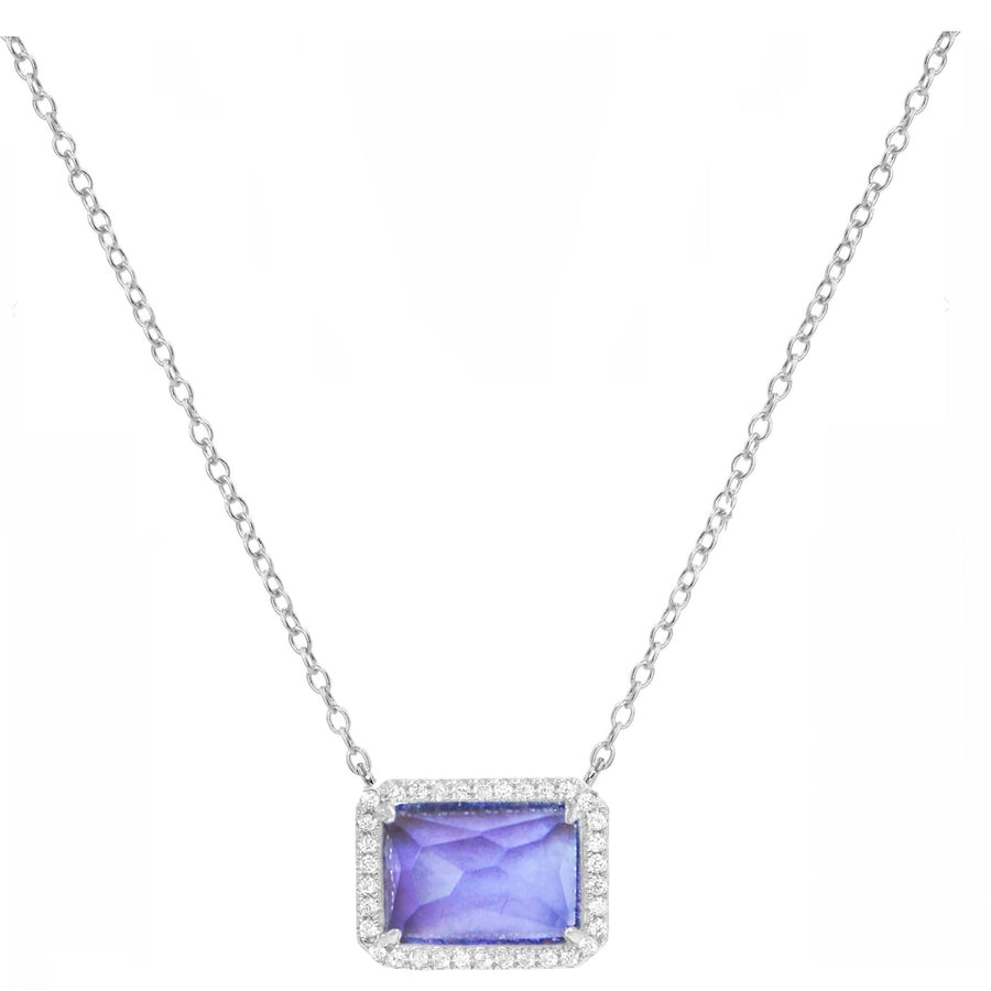 Rectangle Gemstone Necklace (Available in 5 Colors)