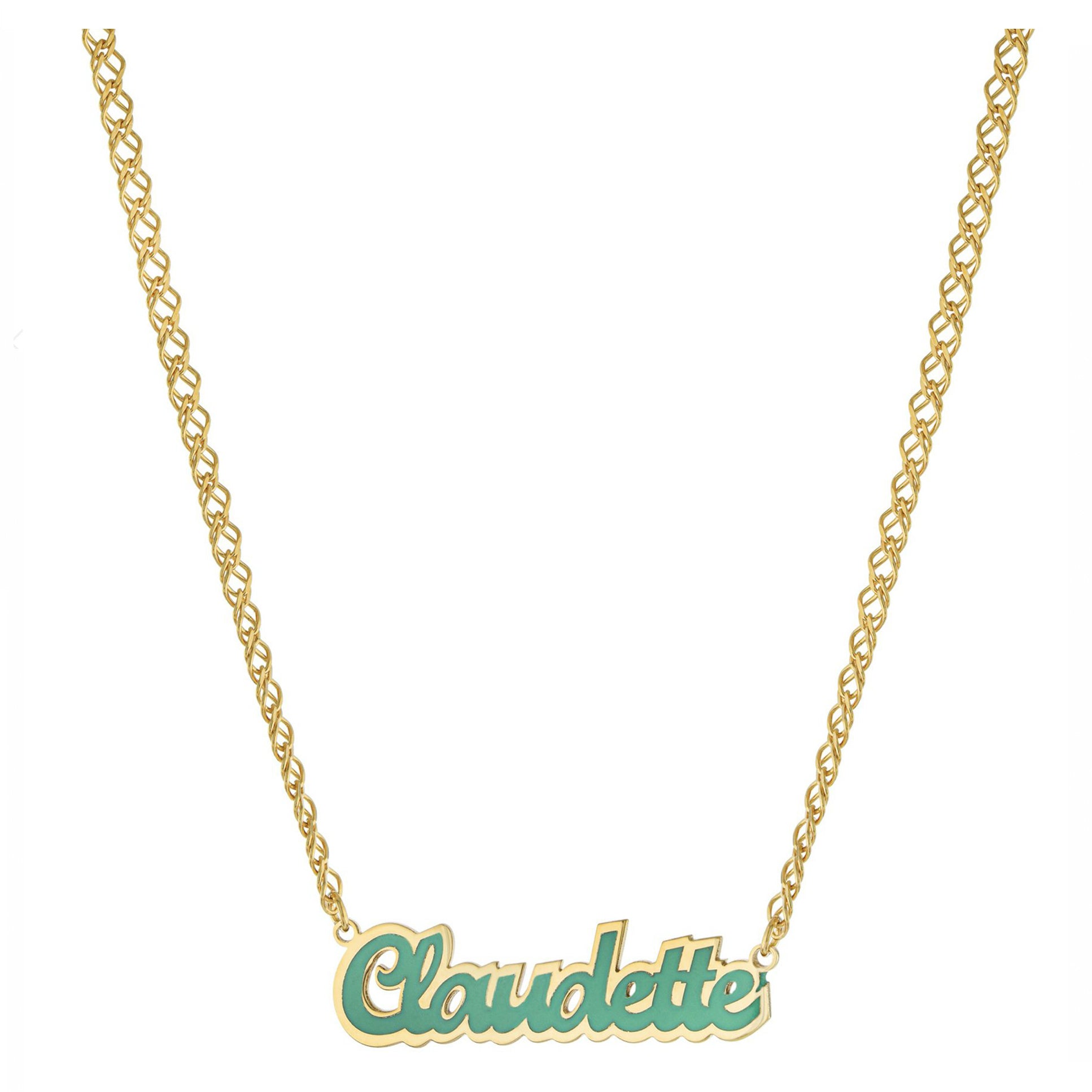 Personalized Resin Script Name Necklace