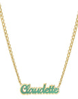 Personalized Resin Script Name Necklace