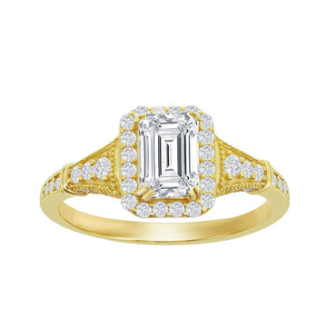 Emerald-Cut Vintage Inspired Ring