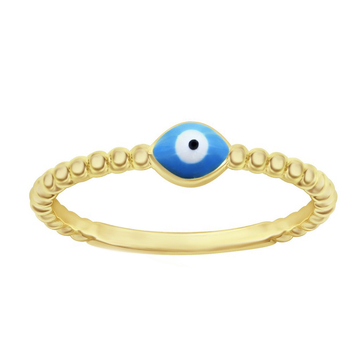 Beaded Evil Eye Ring