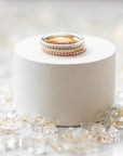 Tri-Color Eternity Band Set