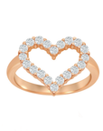 Pave Heart Outline Ring