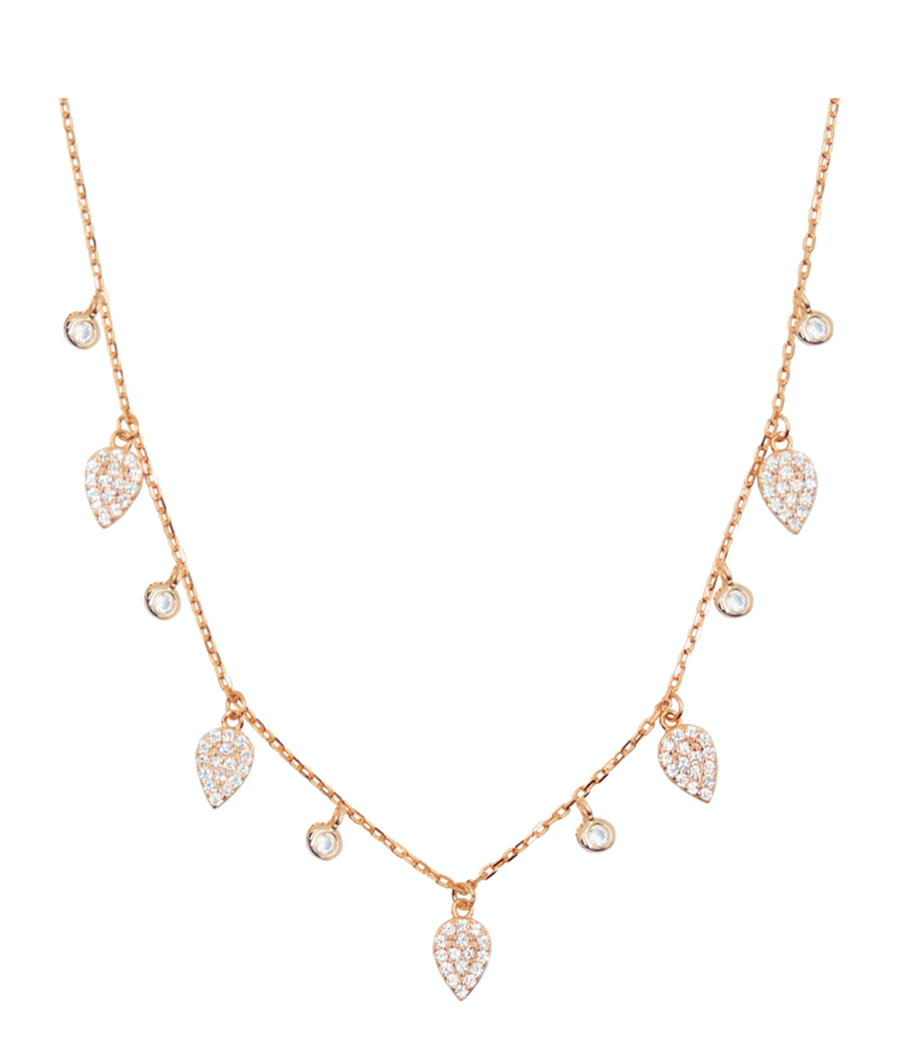 Leaf and Dew Drop Necklace