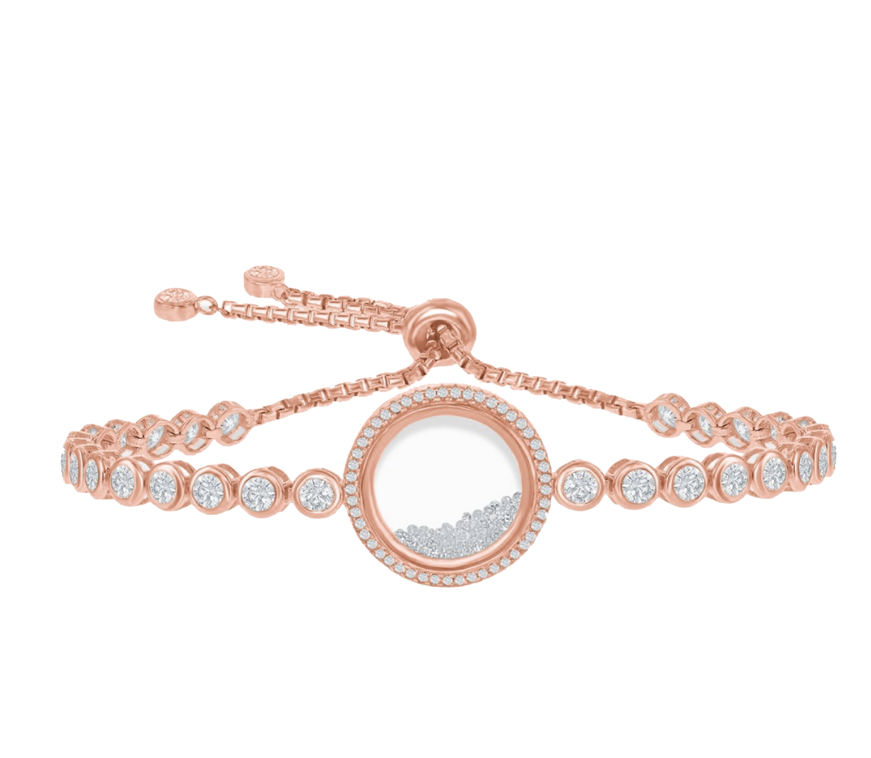 Floating Sparkle Bolo Bracelet