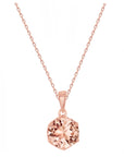 Morganite Round Solitaire Pendant