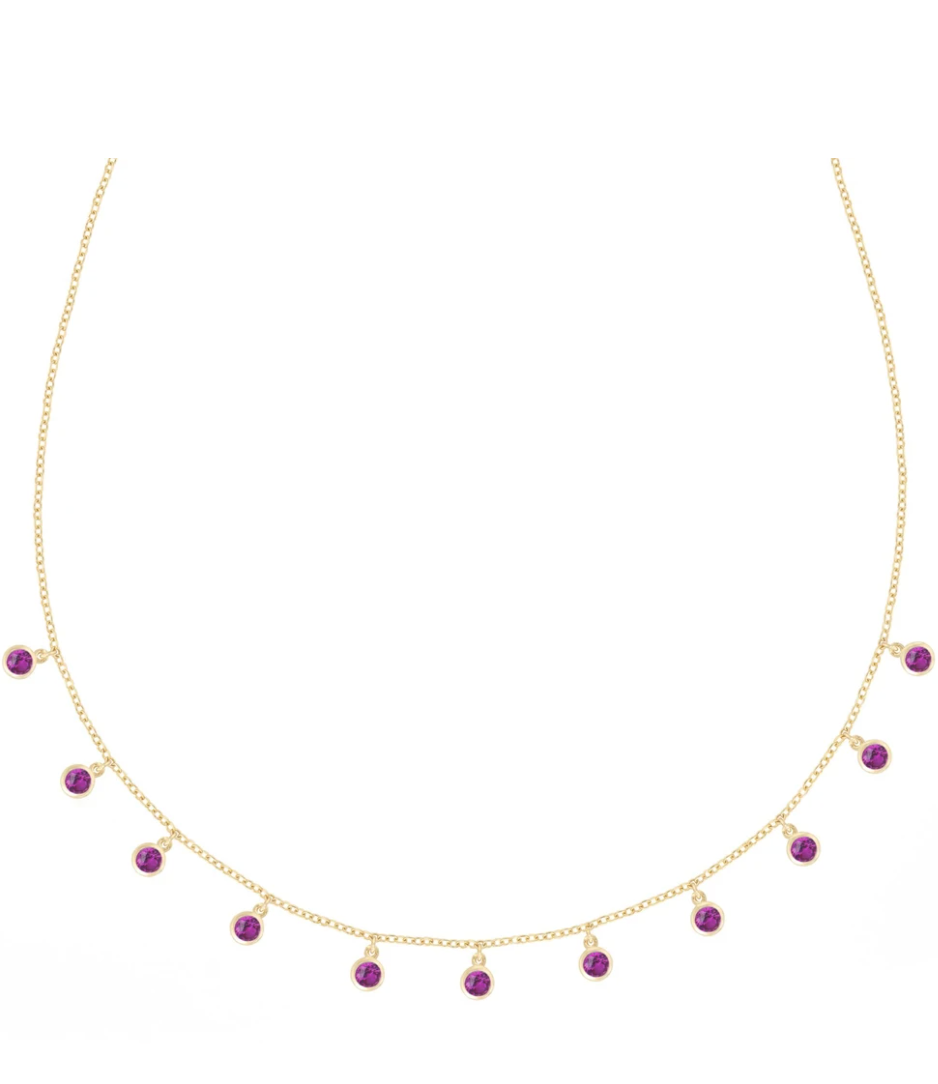 Birthstone Wish Necklace (Available in 12 Colors)