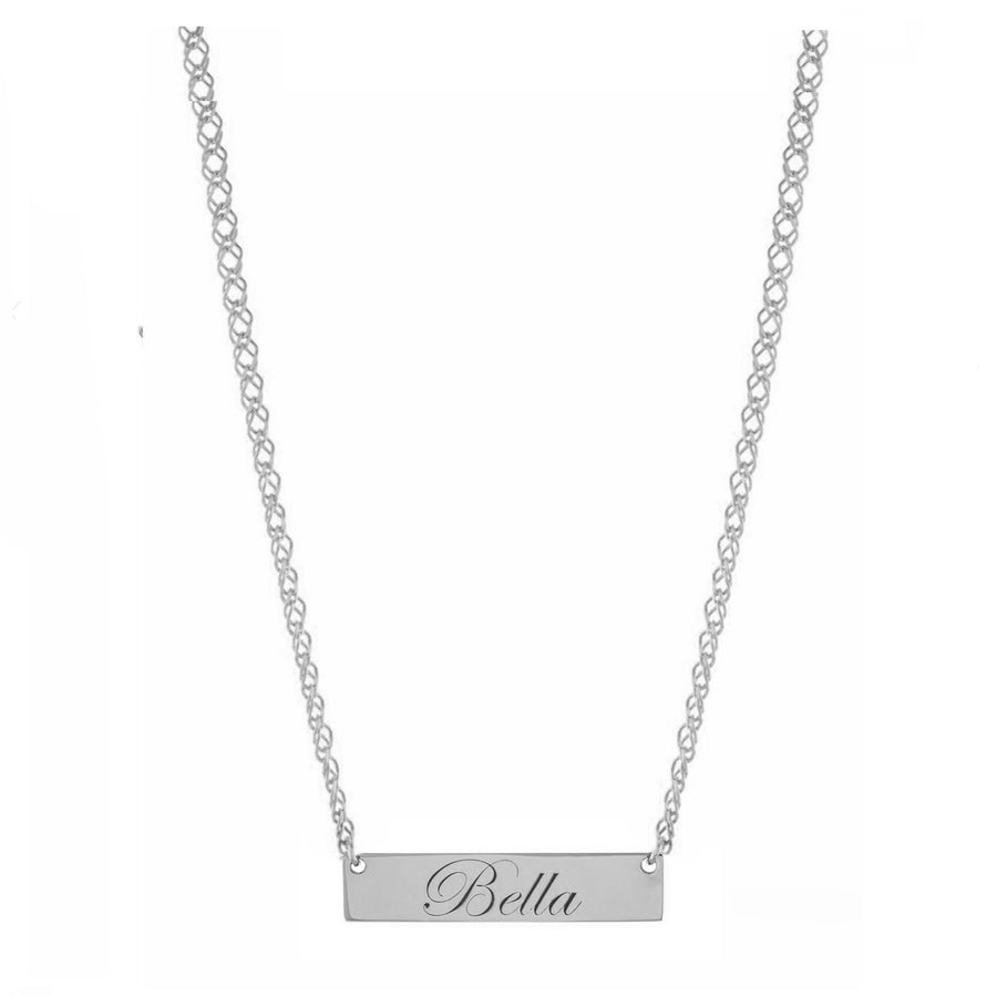 Personalized  Bar Script Name Necklace